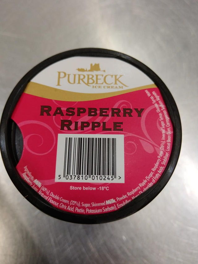 Purbeck ice cream tub  raspberry ripple 