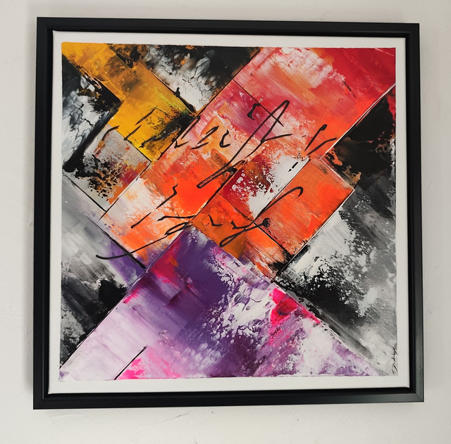 tableau Moderne fluorescent- art contemporain - art abstrait création originale