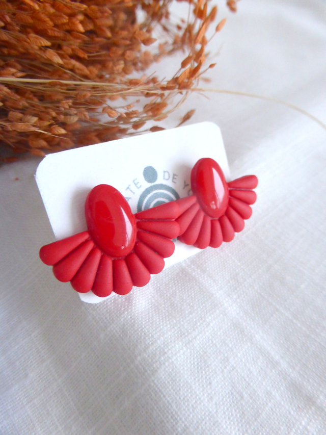 Puces éventails rouges- Nuit dorée