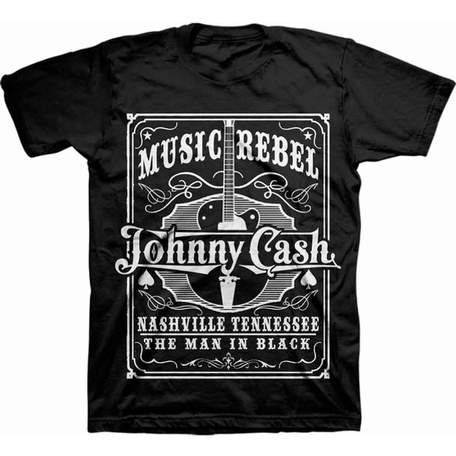 JOHNNY CASH UNISEX T-SHIRT: MUSIC REBEL