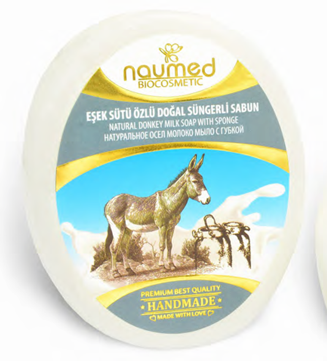 NAUMED Mydło w Gąbce z Ekstraktem z OŚLIM MLEKIEM 135g