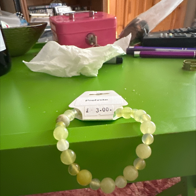 Prehnite Bead Bracelet 