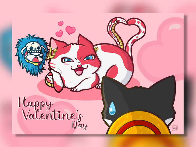 Postal San Valentin Boa y Luffy • Print Edición Especial