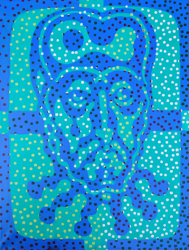 Jezus, 66x50 akryl płótno 2020