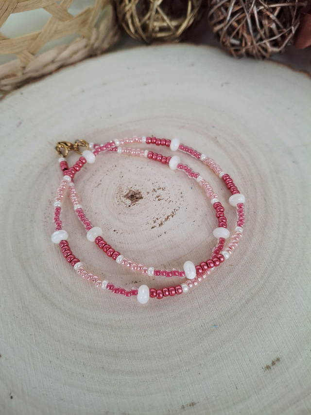 Collier Rose en folie