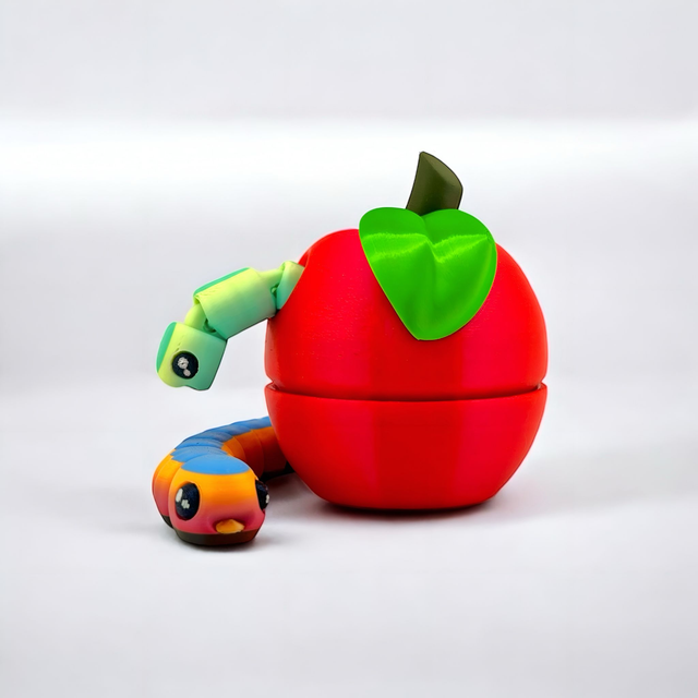 Apple with Worms