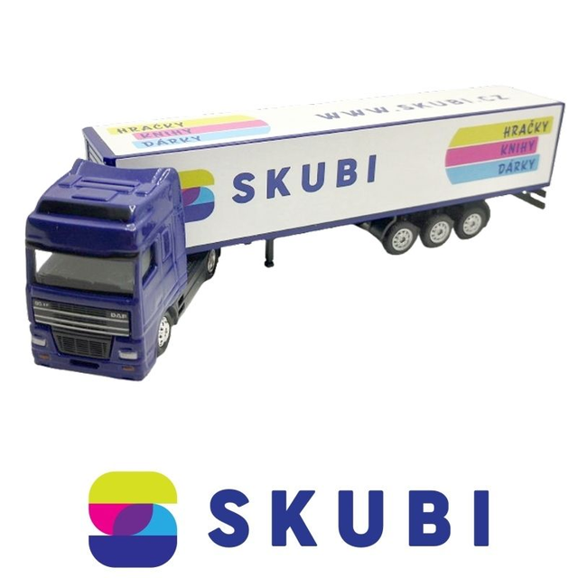 Reklamní kamion s návěsem DAF - SKUBI.cz - model 1:87 H0