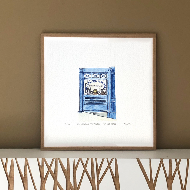La Maison du Beurre, Bordier, Saint-Malo art print - Bretagne Butter Art