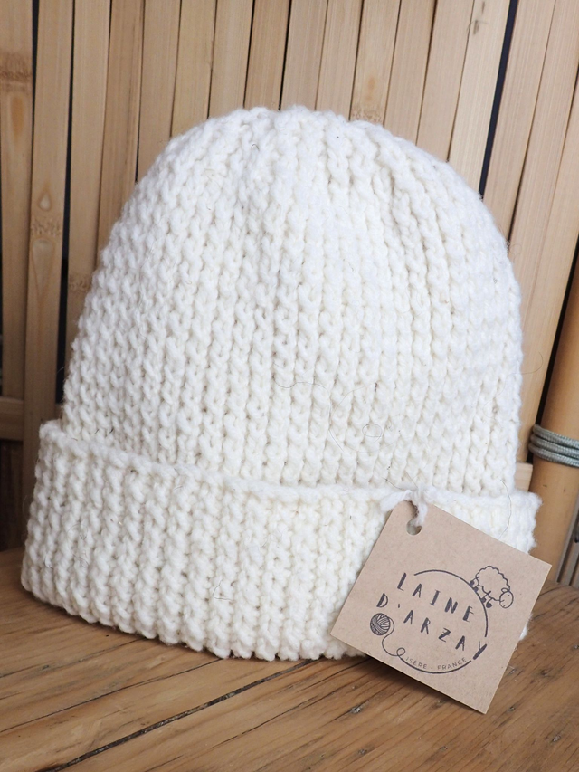 Bonnet adulte en laine mérinos