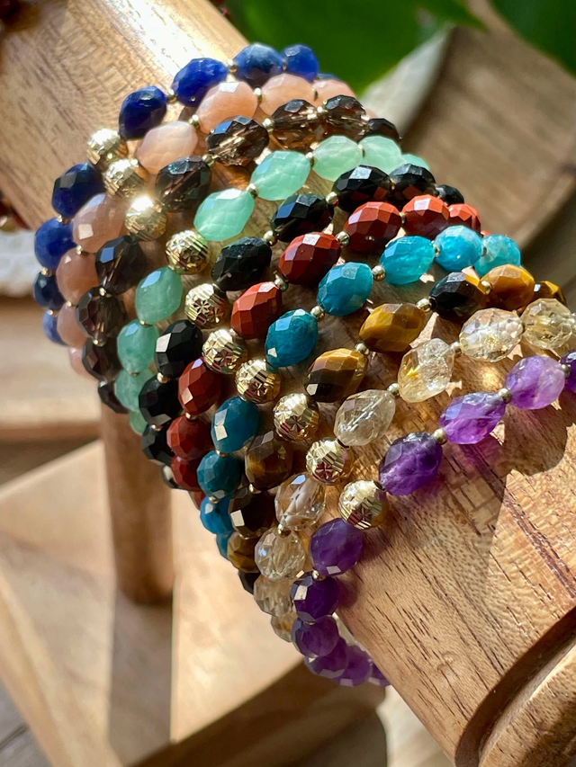 Bracelets facettes grains de riz