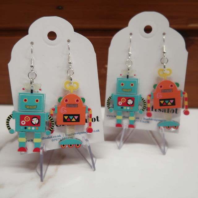 Robot Earrings