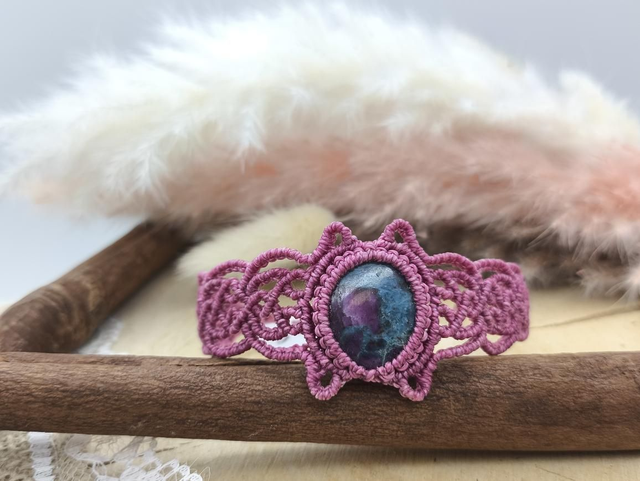 Bracelet rubis sur kyanite