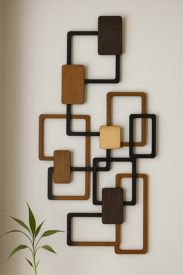 Sculpture murale géométrique SUR COMMANDE 60x120cm verticale