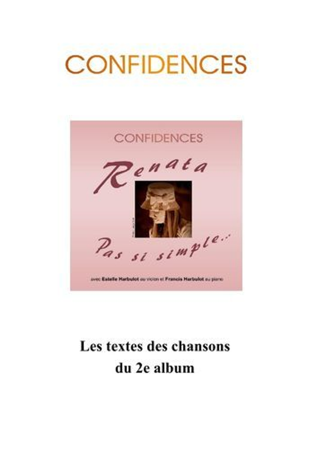 Livret des textes du Cd 2 : "Pas si simple..." (2015) 