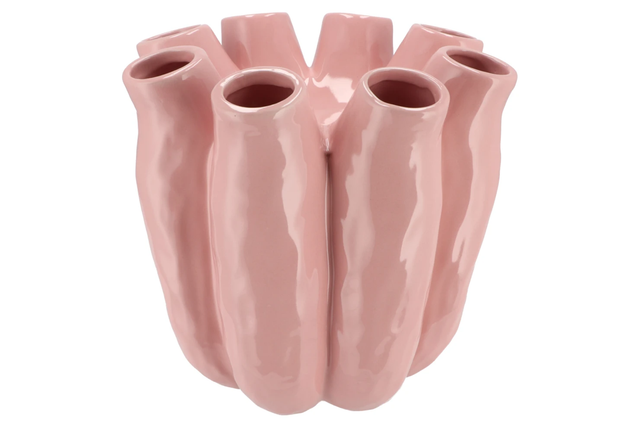 Luna light pink tube vase 