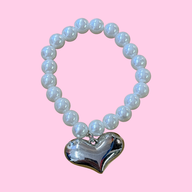 17cm Doll Accessories (Large Heart Pearl Necklace)