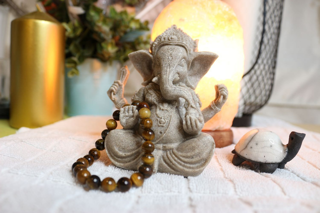 Bracelet Œil du Tigre Verge d'or -8mm- 