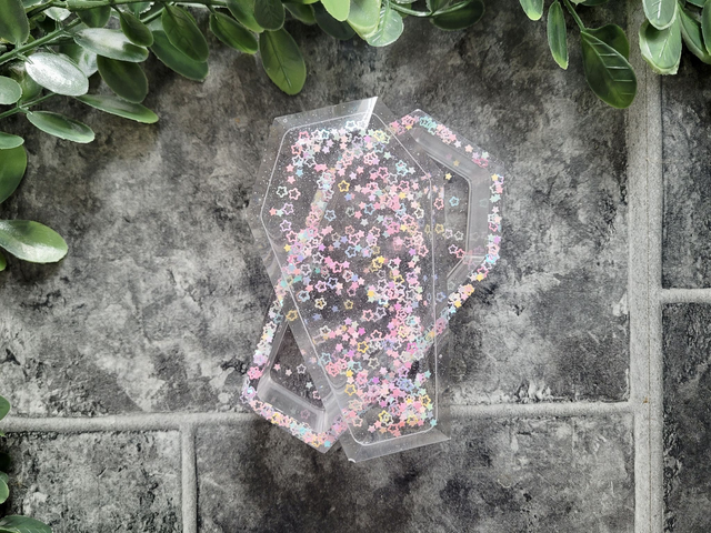 Coffin Trinket Box - Glitter Pastel Stars