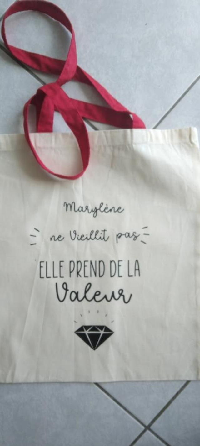 Tote bag personnalisé texte au choix 
