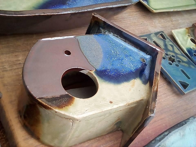 NICHOIR à oiseau 'plumes de paon"