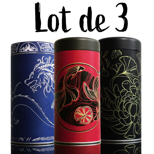 Lot de 3 boîtes sérigraphiées mélangées