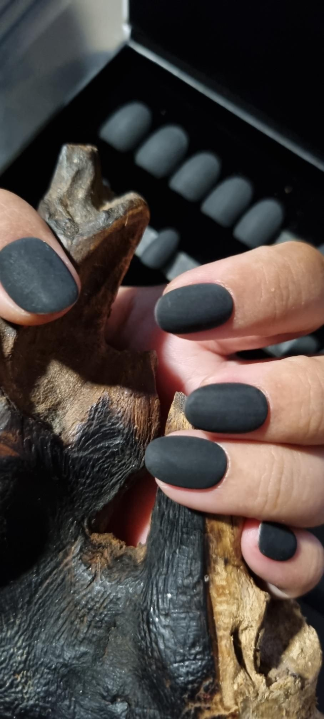 Noir matt velours rond xs