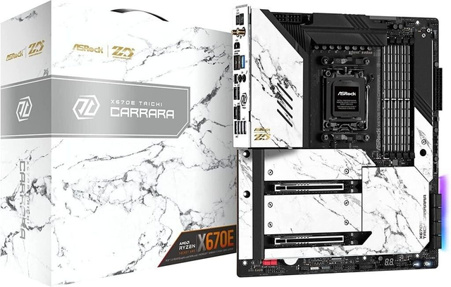 02.3.0016 – Scheda Madre ASRock X670E Taichi Carrara – E‑ATX flagship enthusiast nera/grigia RGB con WiFi 6E per Ryzen 7000/8000/9000
