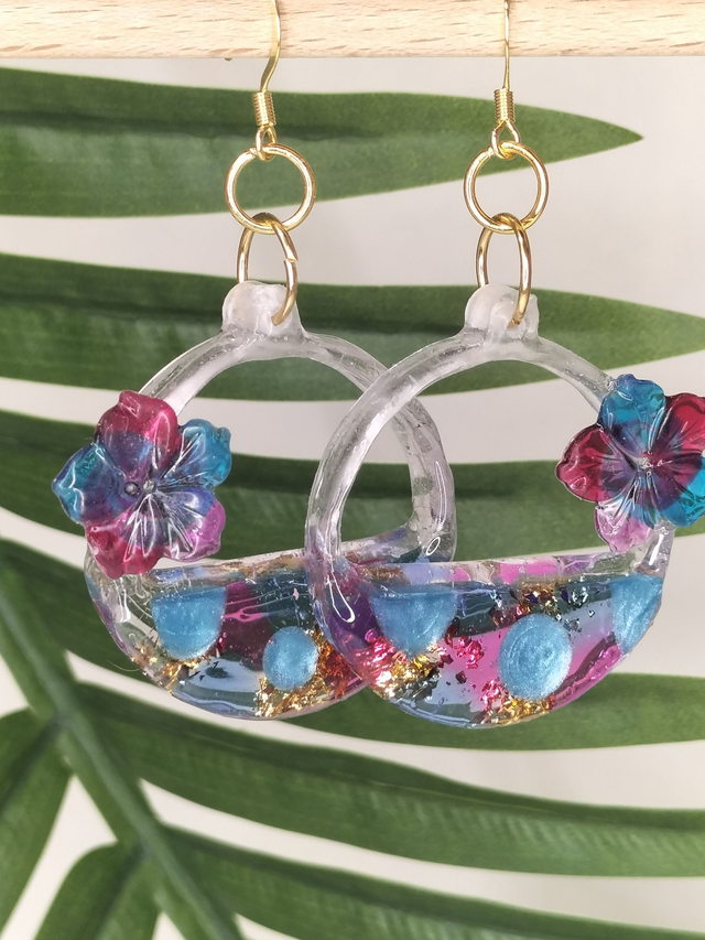 Boucles d&#039;oreilles &quot;Les Hawaïennes&quot;