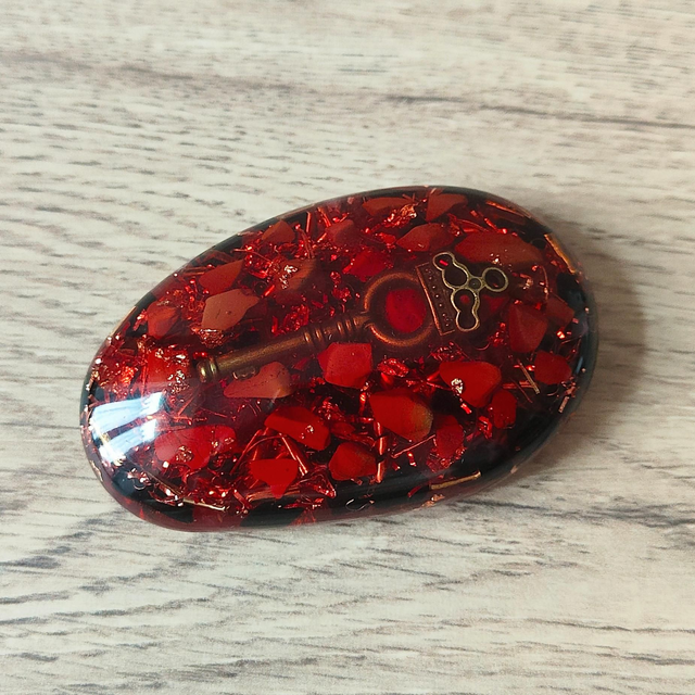 Galet orgonite jaspe rouge