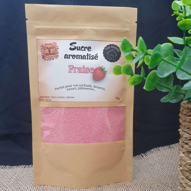 Sucre Aromatisé Fraise - 150g