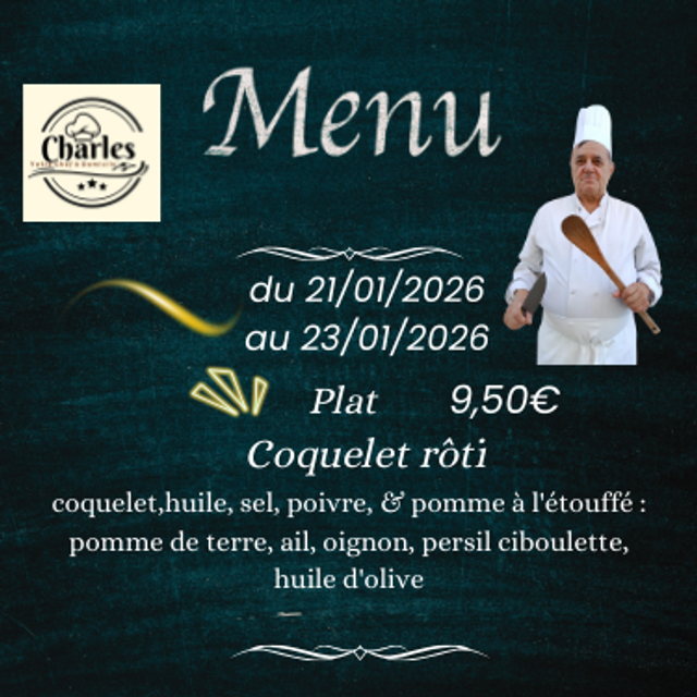 Coquelet rôti - plat 1 personne