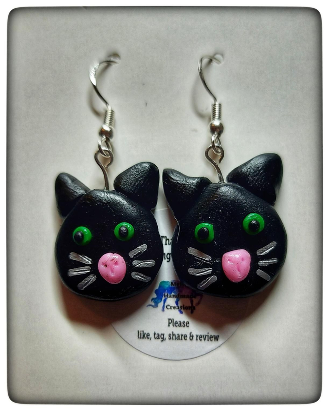 Black Cat Earrings