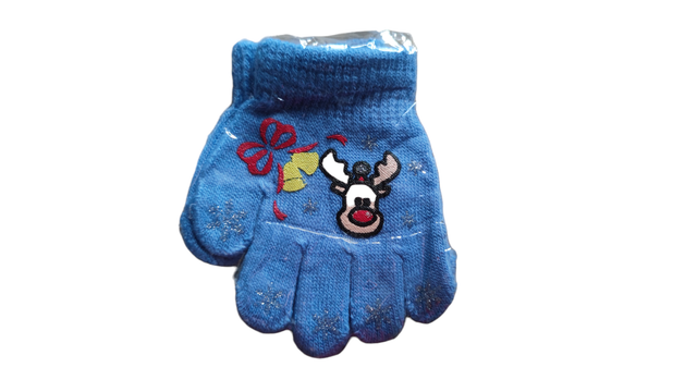 Gants bleu renne 2-4 ans