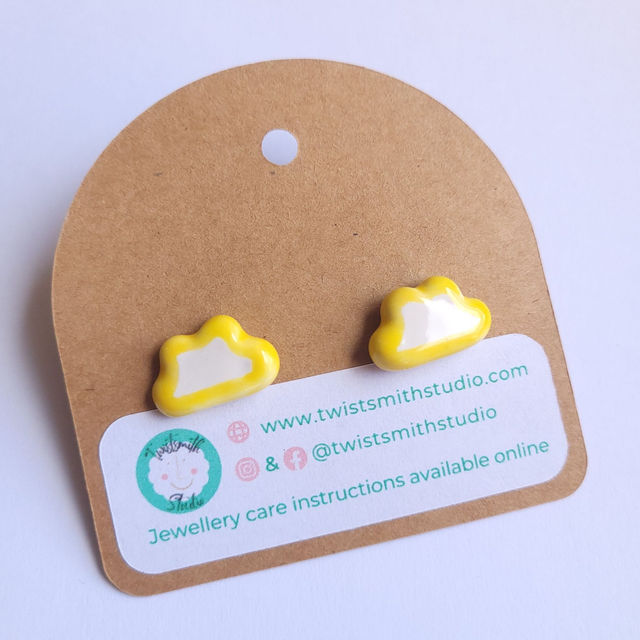 Fluffy Clouds Stud Earring - 4 Colours available