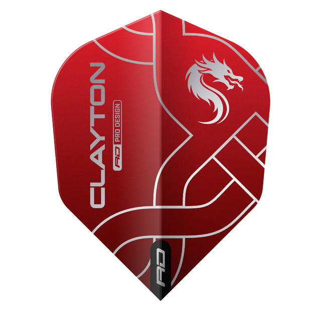Jonny Clayton Red &amp; Black Hardcore No6 Dart Flights