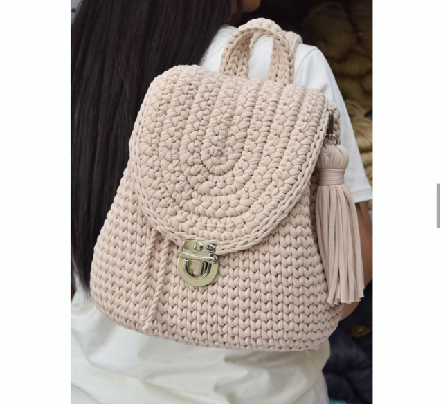 Backpack made from T-shirt Yarn 