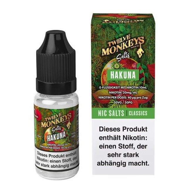 Twelve Monkeys - Hakuna - Nic Salt - 10ml - 20mg/ml // Steuerware