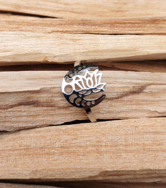 BAGUE LOTUS CYCLE LUNAIRE