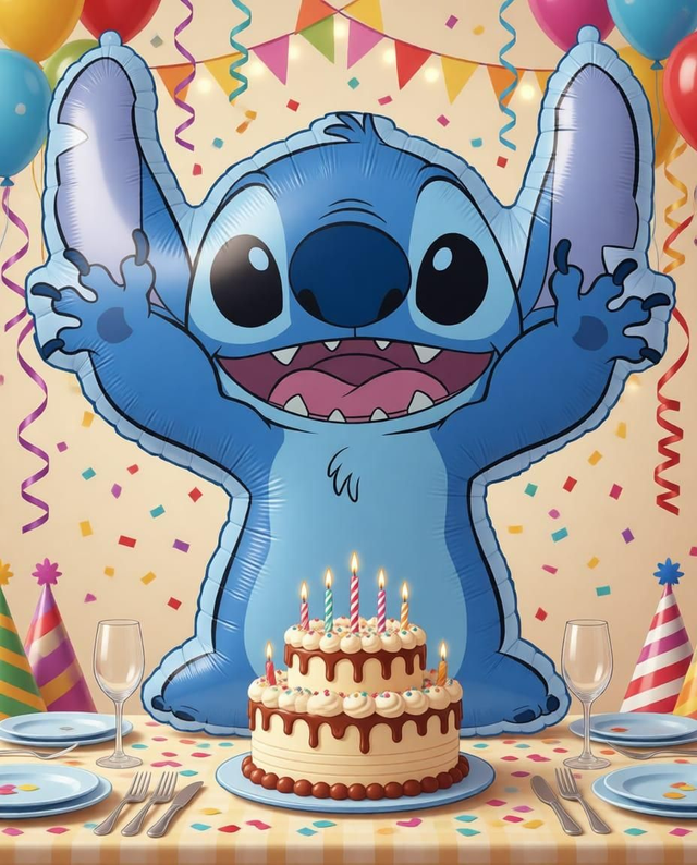 

Ballon en aluminium Disney Lilo et Stitch en forme de 76 x 88 cm