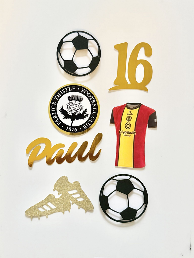 Personalised Partick Thistle football Cake topper