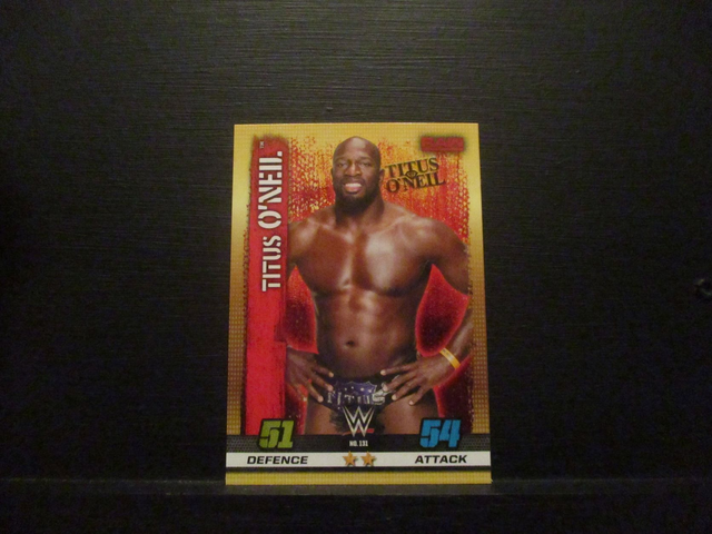 Titus O'Neil - Raw Slam Attax 10th Edition Original Trading Card #131
