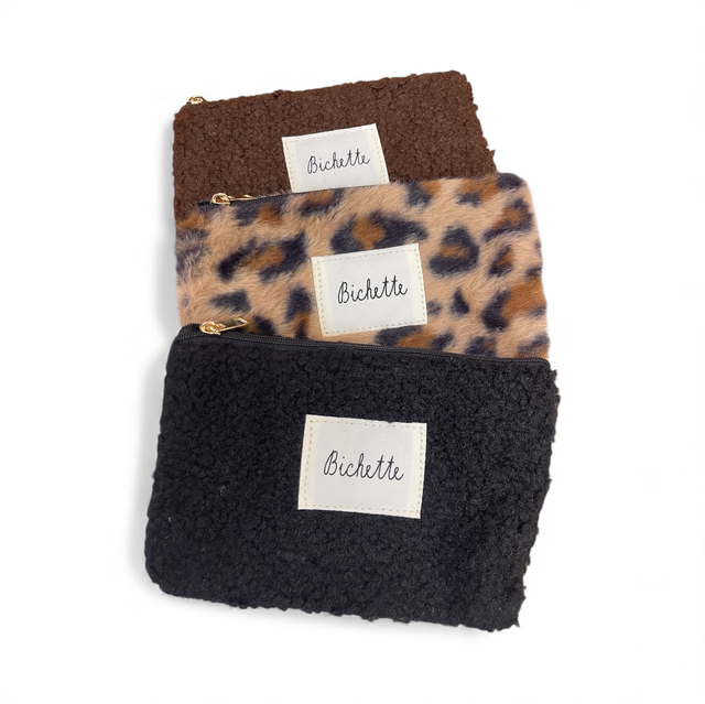 Pochette message Bichette -tissu moumoute