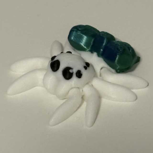 3D Printed Spider With Metallic Bow