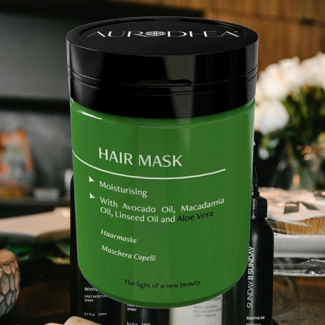 Aurodhea Moisturising Hair Mask – Avocado, Macadamia, Linseed & Aloe 150ML | Nourishing & Soothing
