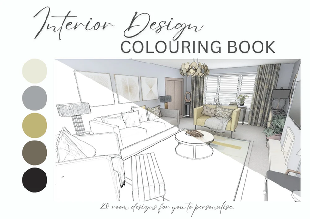 Interior Design Colouring Book
