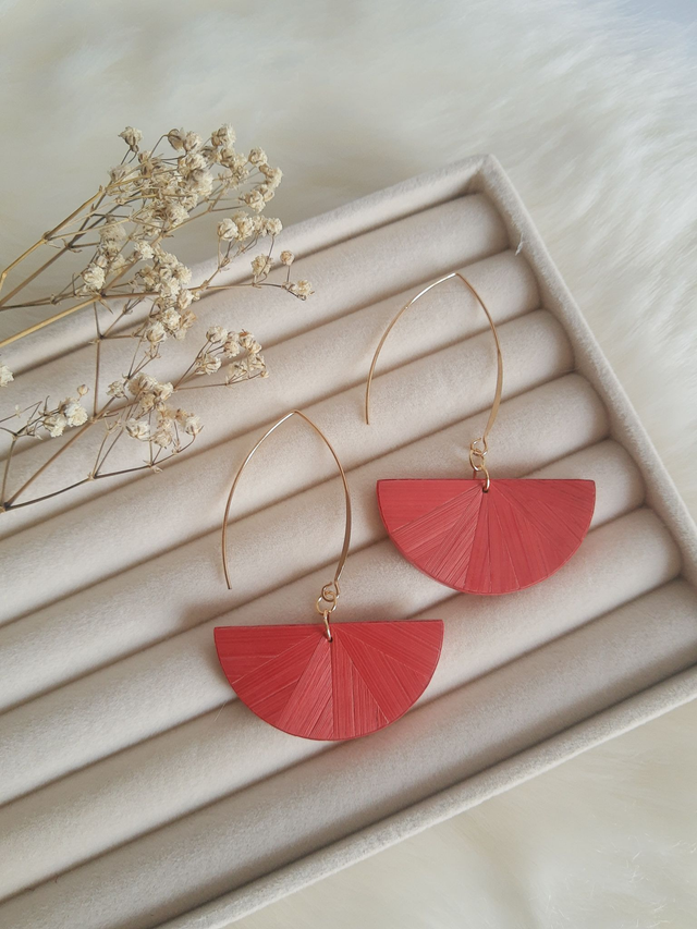 Boucles d'oreilles DEMI-LUNE Éventail