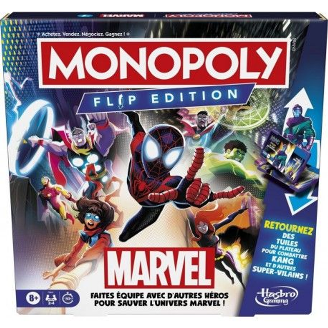 Hasbro Jeu De Société Monopoly Flip Marvel