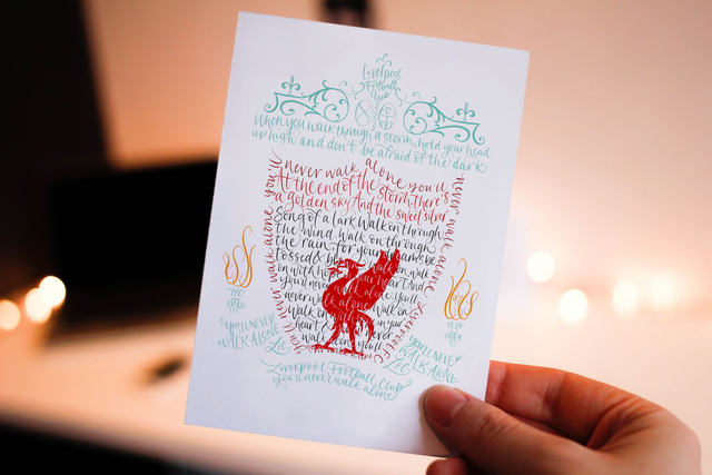 Liverpool Football Club Print or Card - You'll never walk alone