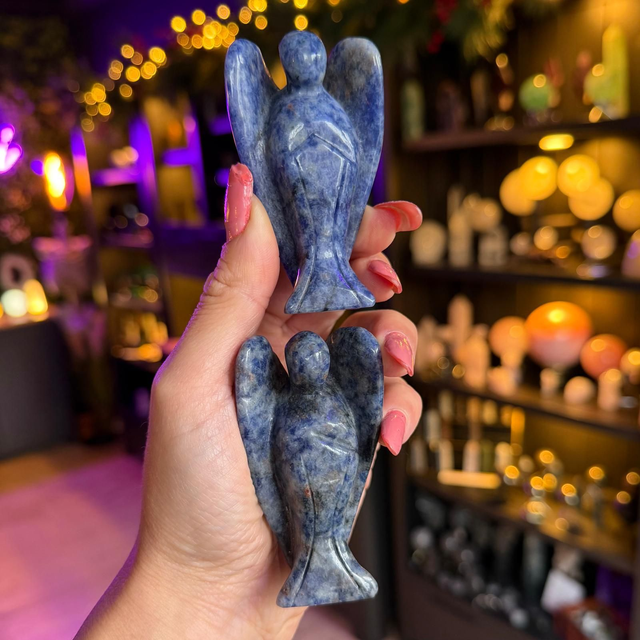 Sodalite Angel Carving