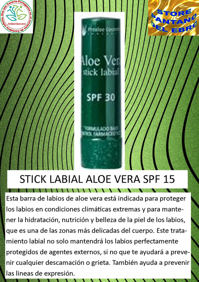 STICK LABIAL ALOE VERA SPF 15 